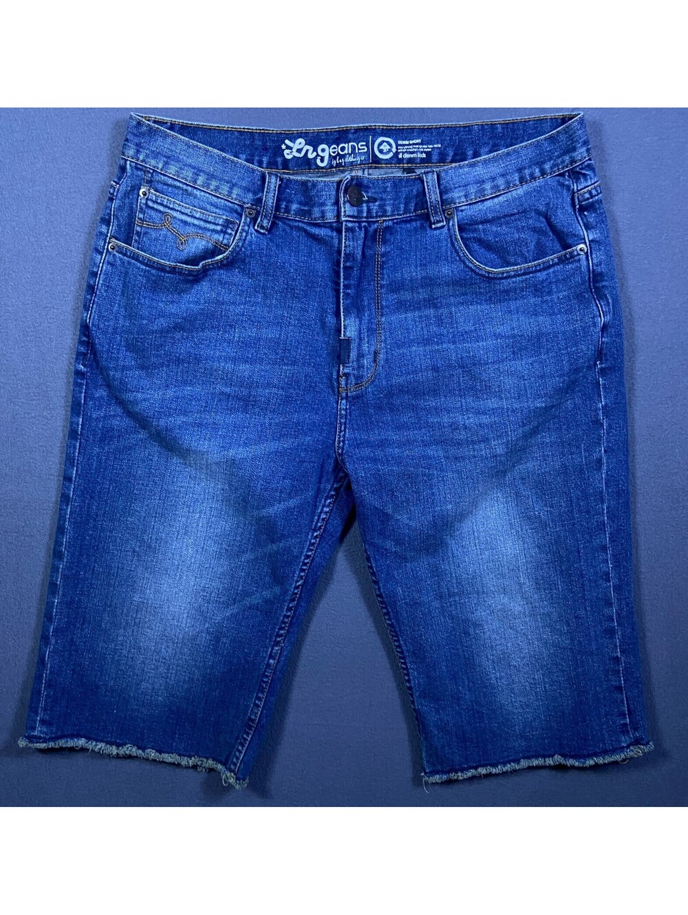 LRG Lifted Research Group Denim Shorts Mens 34 Tag 36 Blue Dark Wash